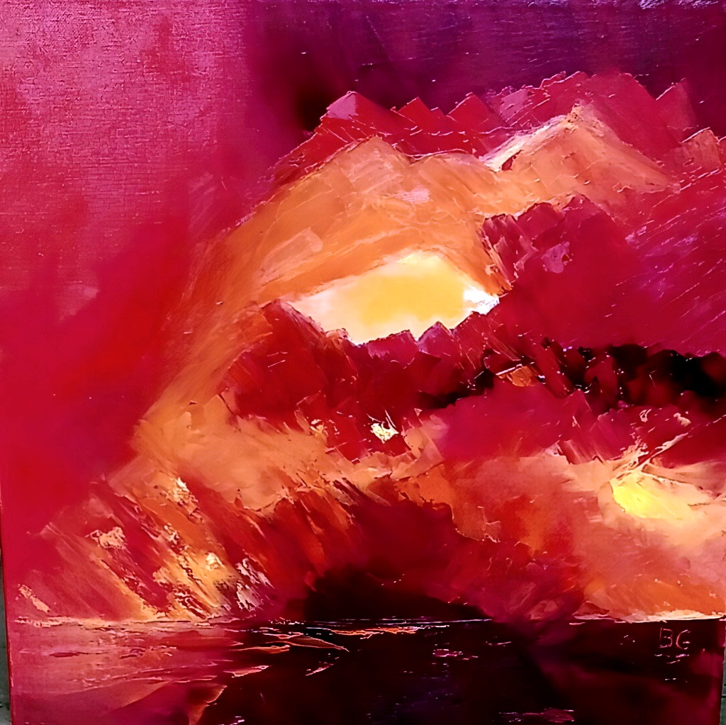 2024 04-Avana.jpg - Année 2024  -  40 X 40 cm  Huile au pinceau et au couteau sur toile