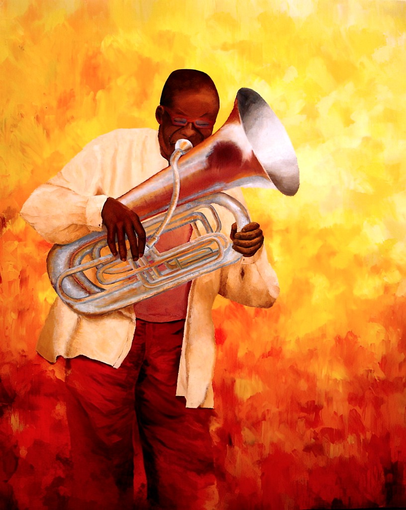 2014 10-Tuba.jpg - Année 2009 - 81 x 65 cm  Huile au pinceau et au couteau sur toile