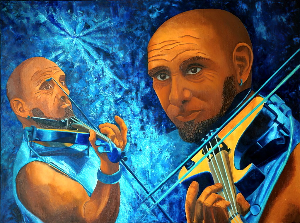 2014-07 Jazzy.jpg - Année 2014 - 80 x 65 cm  Huile au pinceau et au couteau sur toile