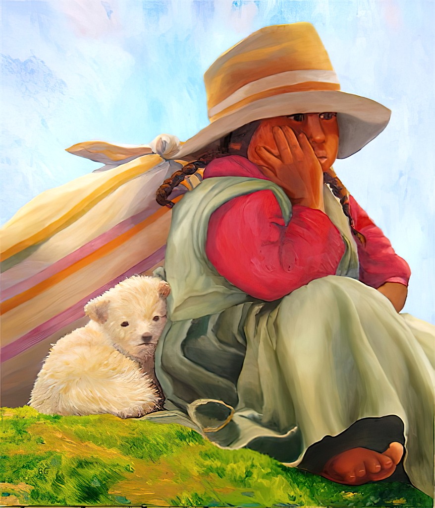 2007 05-Pensada.jpg - Année 2007 - 60 x 54 cm  Huile au pinceau et au couteau sur toile