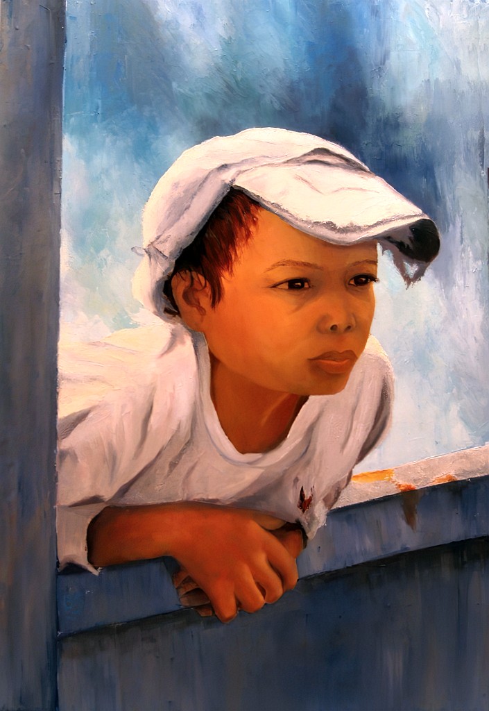2011 11-Kasiketa.jpg - Année 2011 - 38 x 55 cm  Huile au pinceau et au couteau sur toile