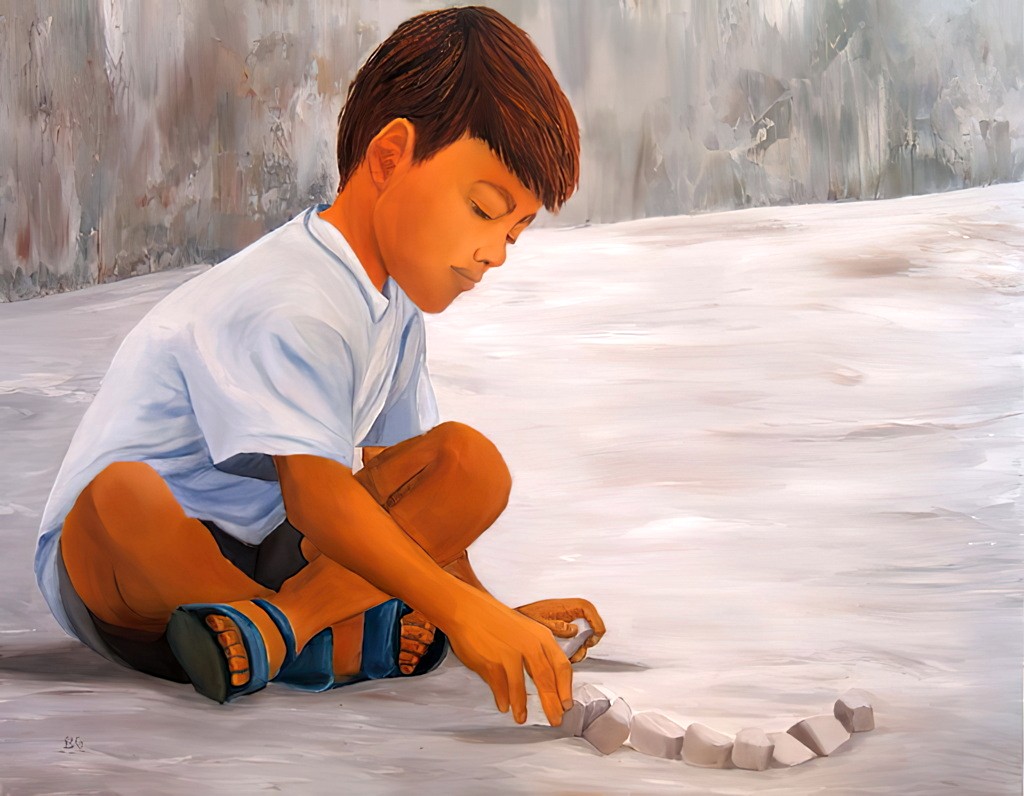 2011 12-Aaqil.jpg - Année 2011 - 65 x 54 cm  Huile au pinceau et au couteau sur toile