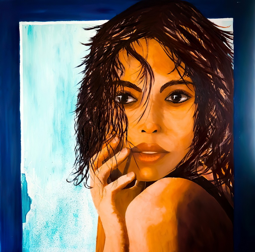 2018 05-Moeniti.jpg - Année 2019 - 80x80 cm  Huile au pinceau et au couteau sur toile