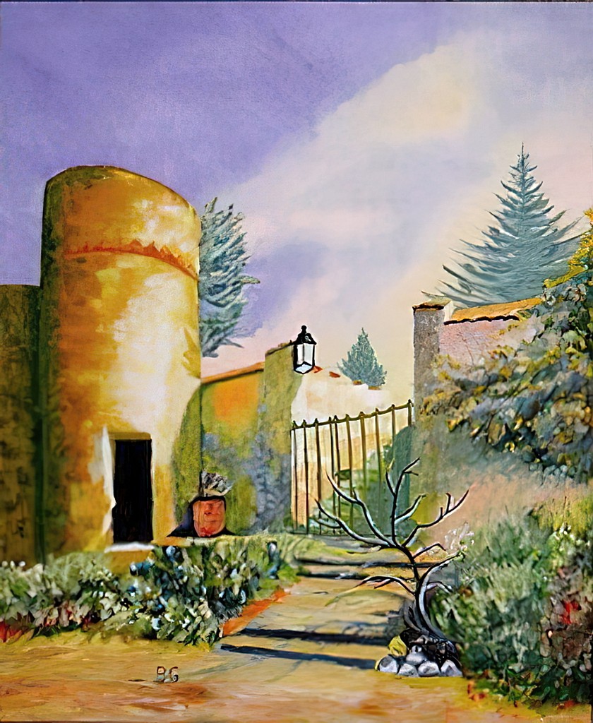 2005 12-Tour.jpg - Année 1999 - 40 x 46 cm  Huile au pinceau sur toile