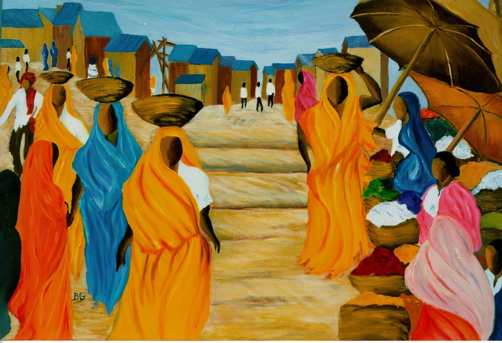 2000 07-Kasab .jpg - Année 2000 - 65 x 53 cm  Huile au pinceau sur toile