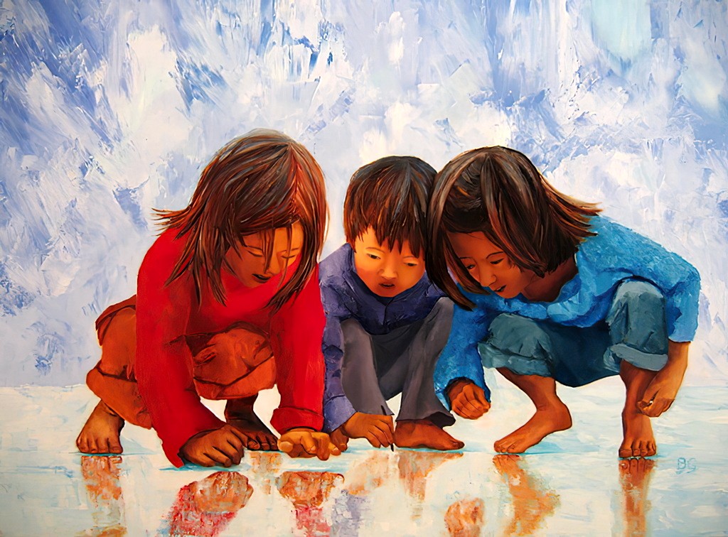 2011 01-Cermin.jpg - Année 2011 - 73 x 54 cm  Huile au pinceau et au couteau sur toile