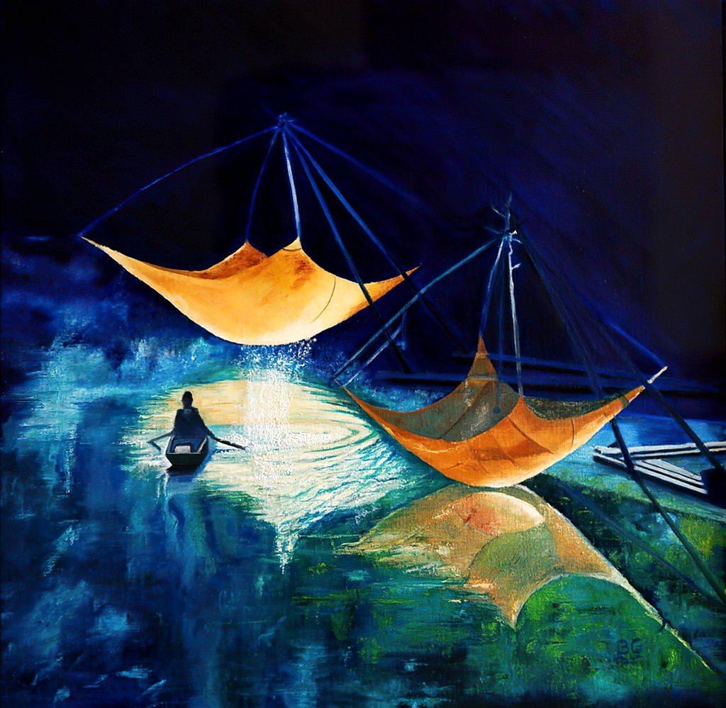 2017 12-Tangcuyu.jpg - Année 2017 - 60 x 60 cm  Huile au pinceau et au couteau sur toile